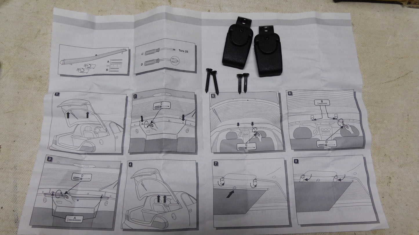Satz Haken Befestigung Heckrollo 90286077 Opel Tigra