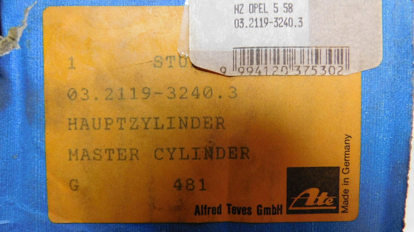 Hauptbremszylinder 19mm ohne BKV 03211932403 Opel Kadett D 1.0 1.3N 79-