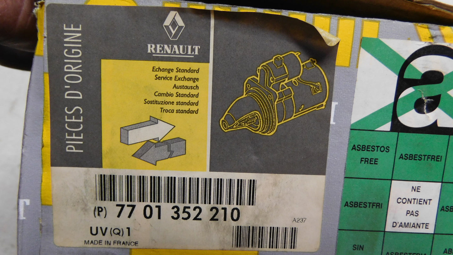 Anlasser Starter 7701352210 0001112025 Bosch Renault 19 Twingo 0986016600
