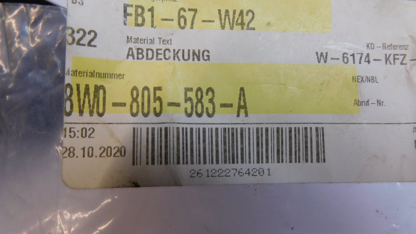 Abdeckung Deckel Radhausschale 8W0805583A Audi A4 8W B9 A5