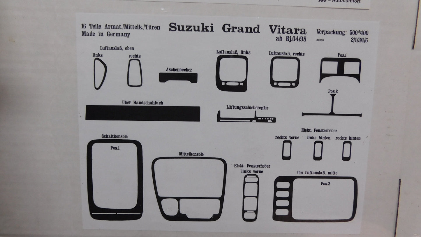 Prestige Alu Dekor de Luxe 257642 D&W Suzuki Grand Vitara ab Baujahr 03/98