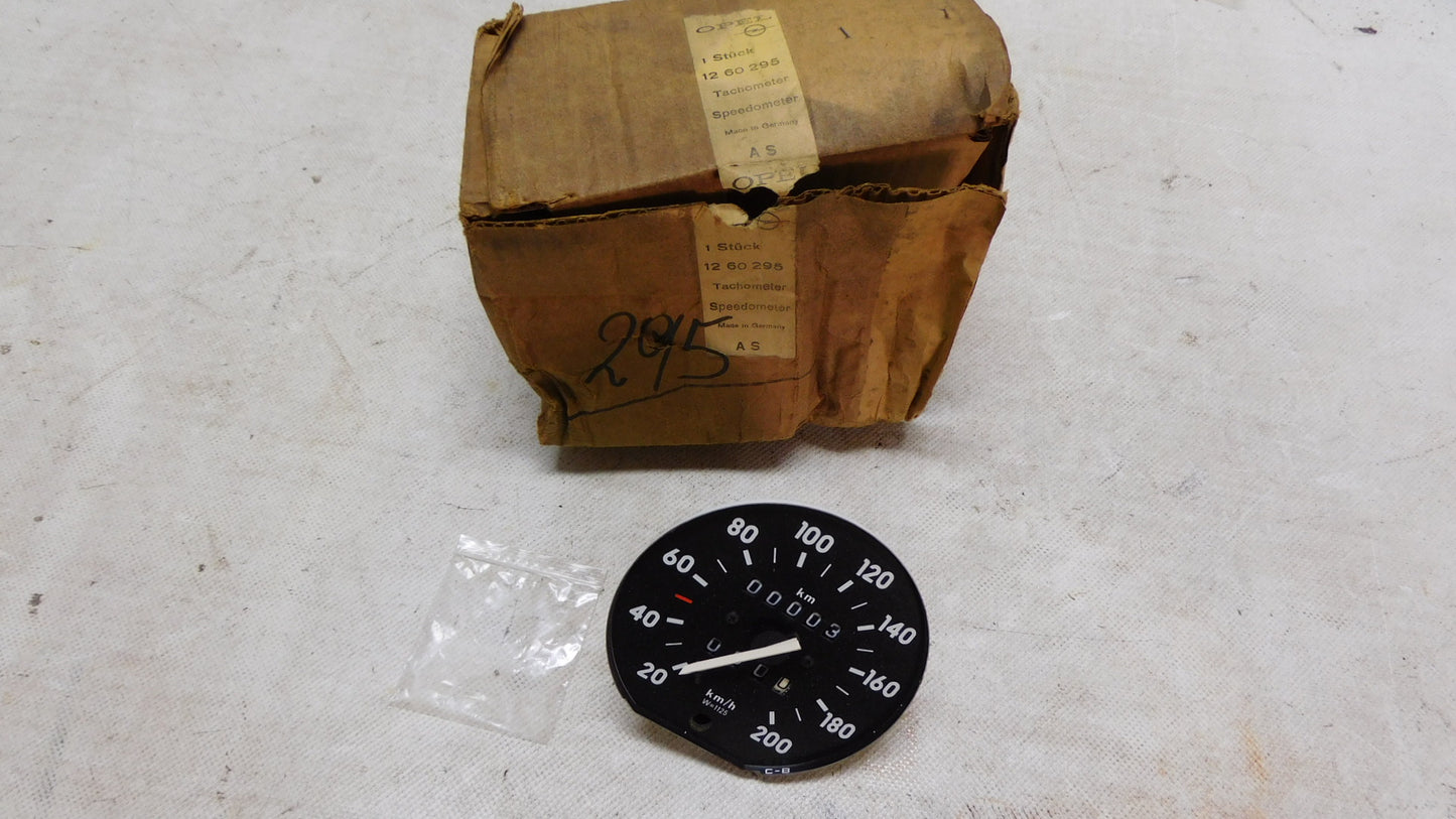 Tachometer Speedometer 1260295 Opel Oldtimer 200 Km/H W=1125