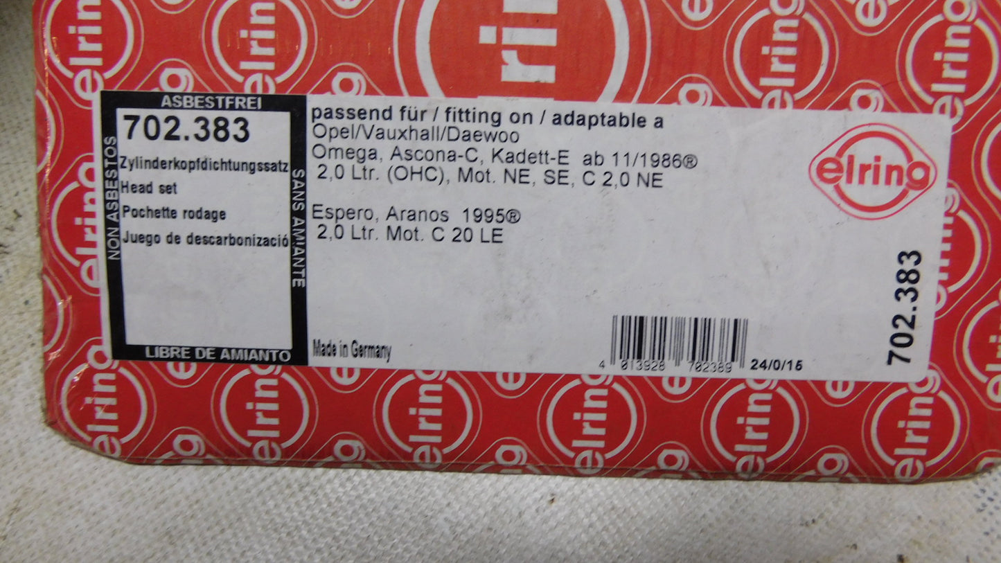Dichtungssatz Zylinderkopf 702383 Elring Opel Astra Ascona Kadett Omega 2.0 OHC