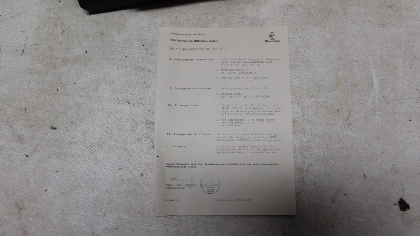 Warnblinkleuchte Warnleuchte Arbeitsleuchte 2XW007146001 Hella Oldtimer