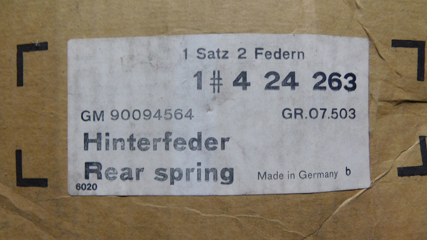 1 Satz Federn Fahrwerksfeder hinten 424263 90094564 Opel Kadett D