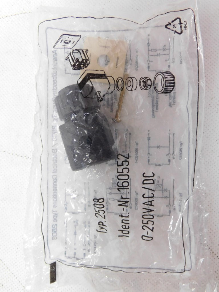 Gerätestecker Anschlussstecker Typ 2508 160552 0-250VAC/DC