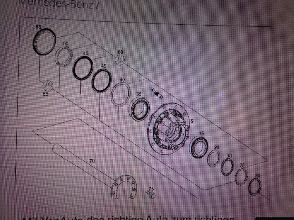 Sicherungsblech Achsmutter A9463560073 Mercedes-Benz Axor Acros Atego