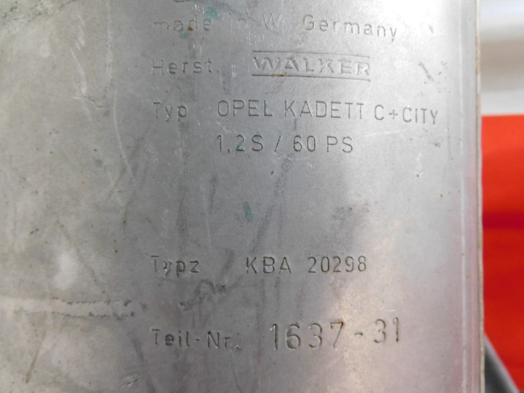Endschalldämpfer Schalldämpfer Nachschalldämpfer 163731 Opel Kadett C City