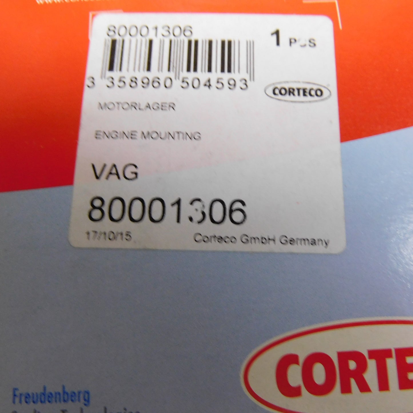 Motorlager 80001306 Corteco Audi A3 Q3 TT Seat Toledo Leon Alhambra Altea VW Golf Passat Jetta Caddy Touran