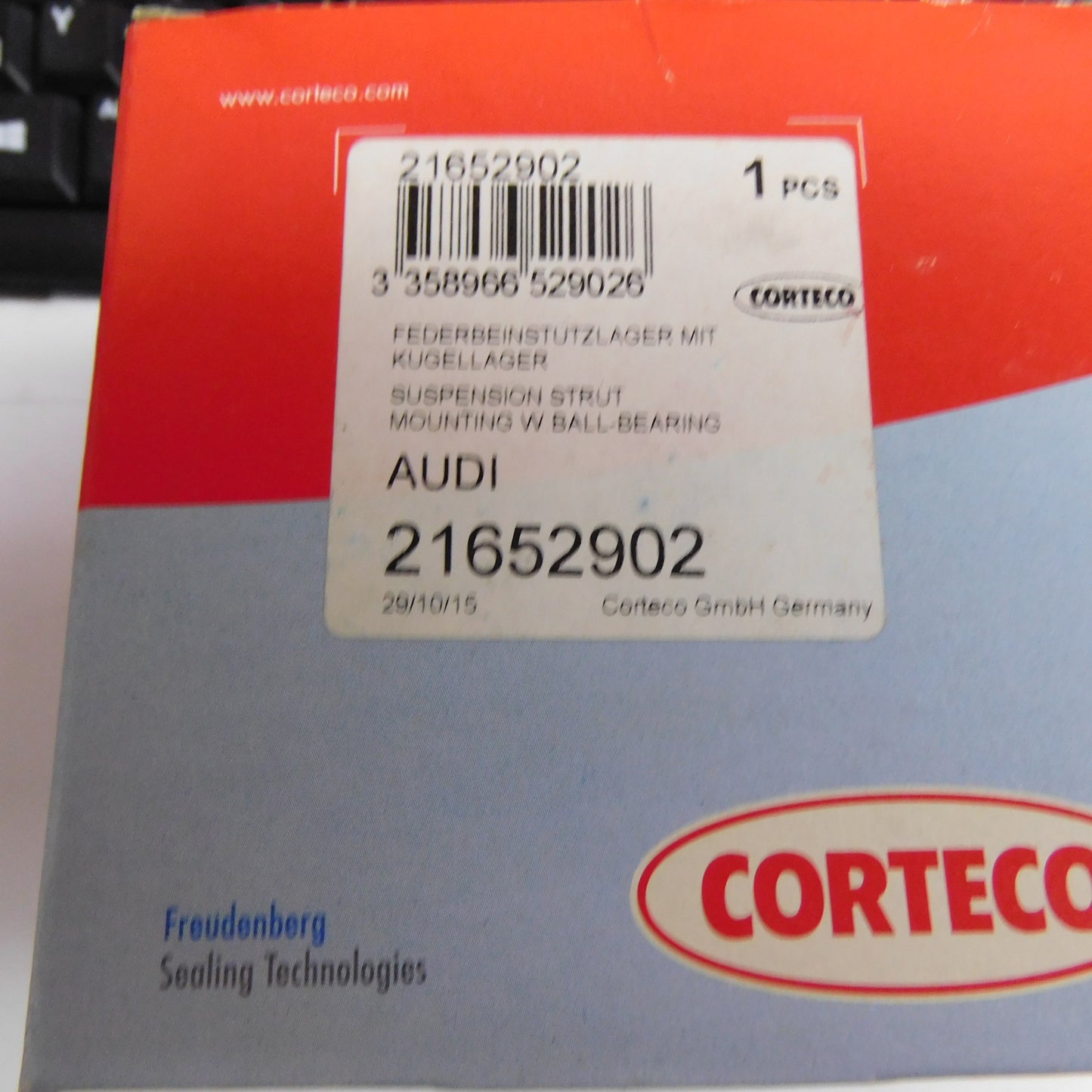 Federbeinstützlager Kugellager 21652902 Corteco VW Passat Golf Vento Corrado Polo Seat Ibiza Cordoba Toledo