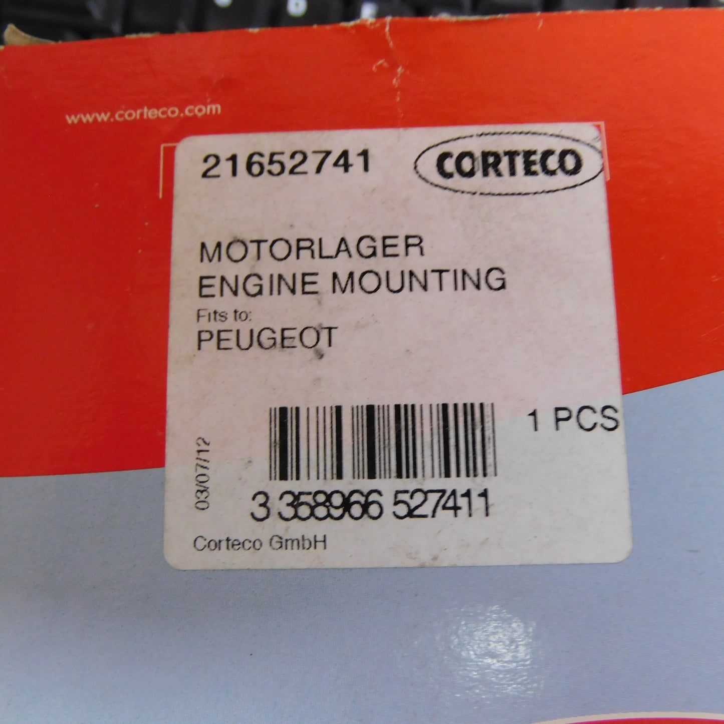 Motorlager Hydrolager 21652741 Corteco Peugeot 106 205 306 309 Partner Citroen Berlingo Xsara AX BX ZX
