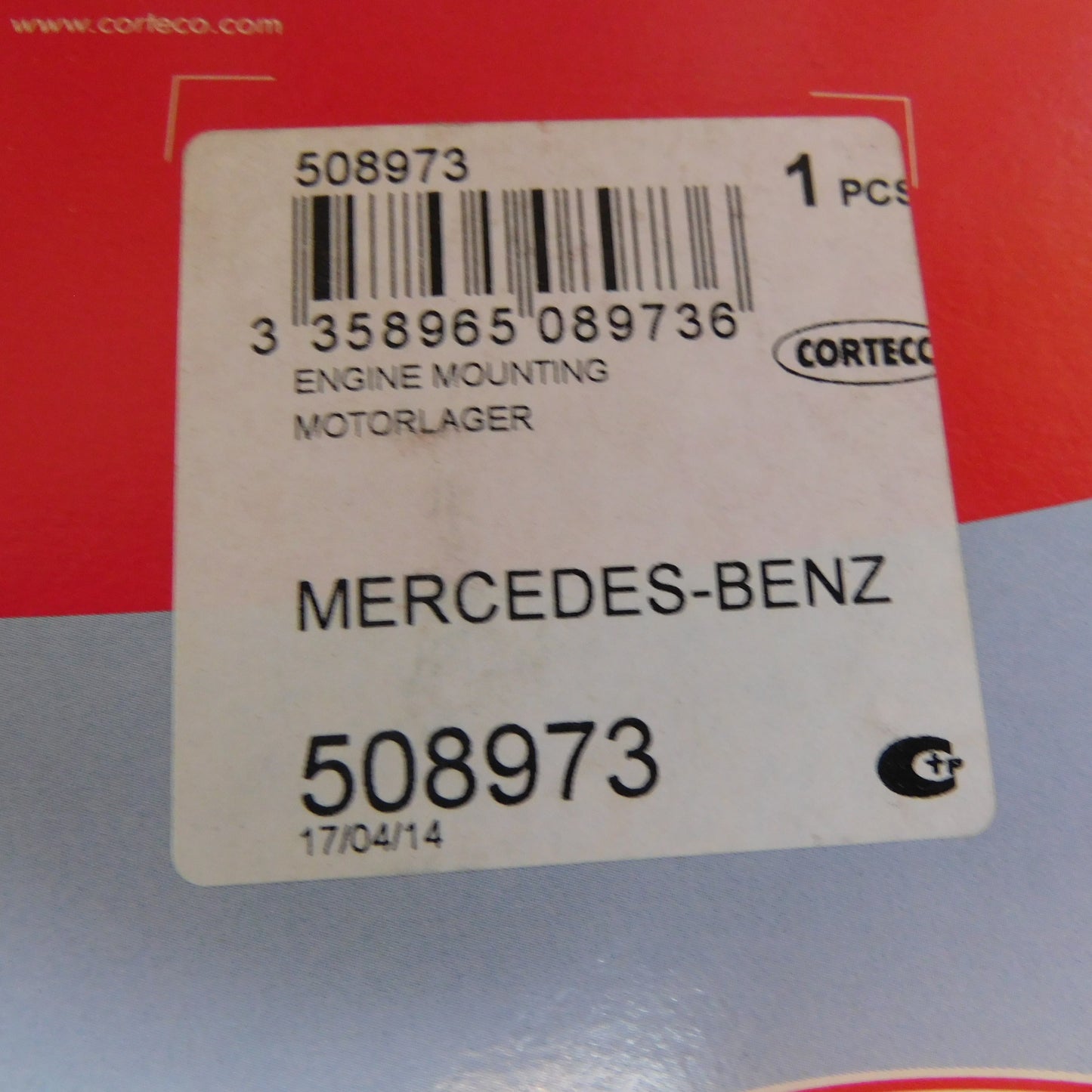 Motorlager Aluminium Gummimetall 508973 Corteco Mercedes-Benz A Klasse W168