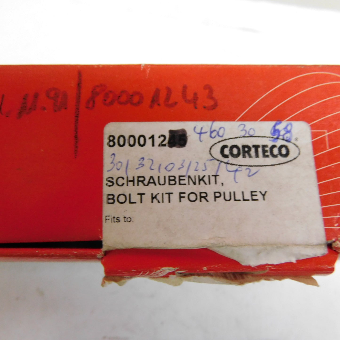 Schraubensatz Riemenscheibe Kurbelwelle 80001243 Corteco VW Transporter T4