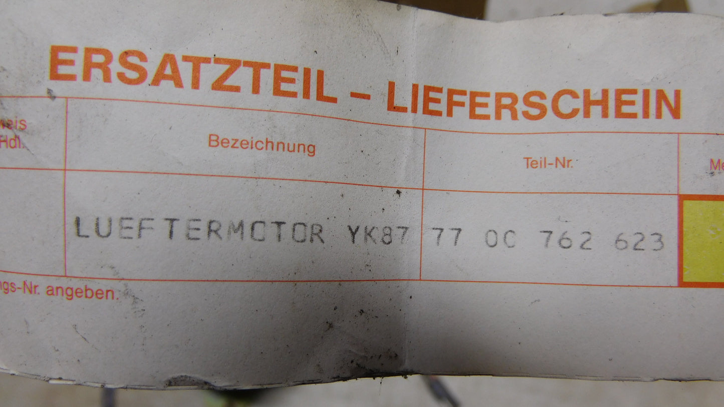 Elektromotor Kühlerlüfter 7700762623 Renault 9 11 18 21 Trafic Master