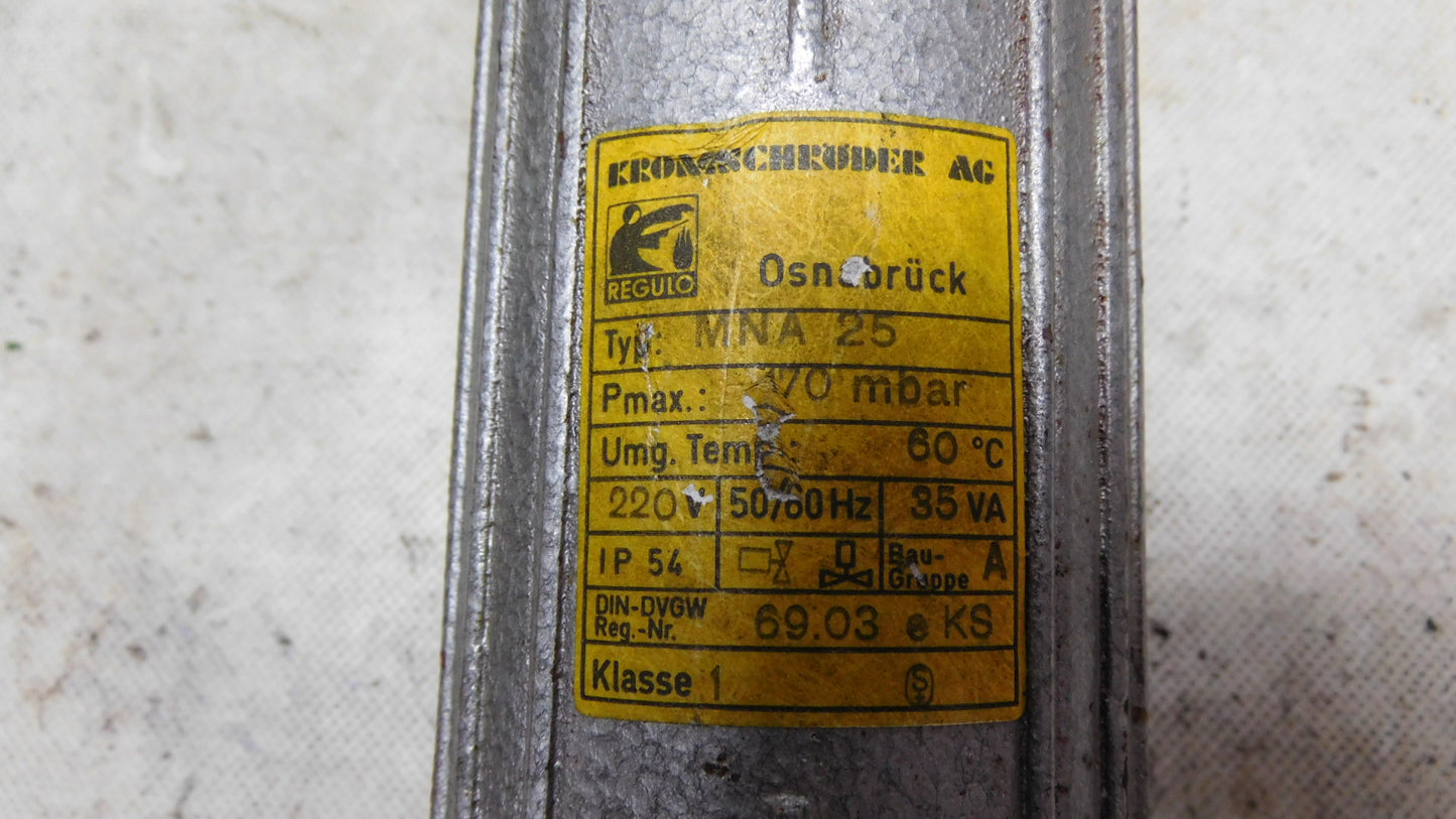 Gas Magnetventil MNA 25 Krom Schröder