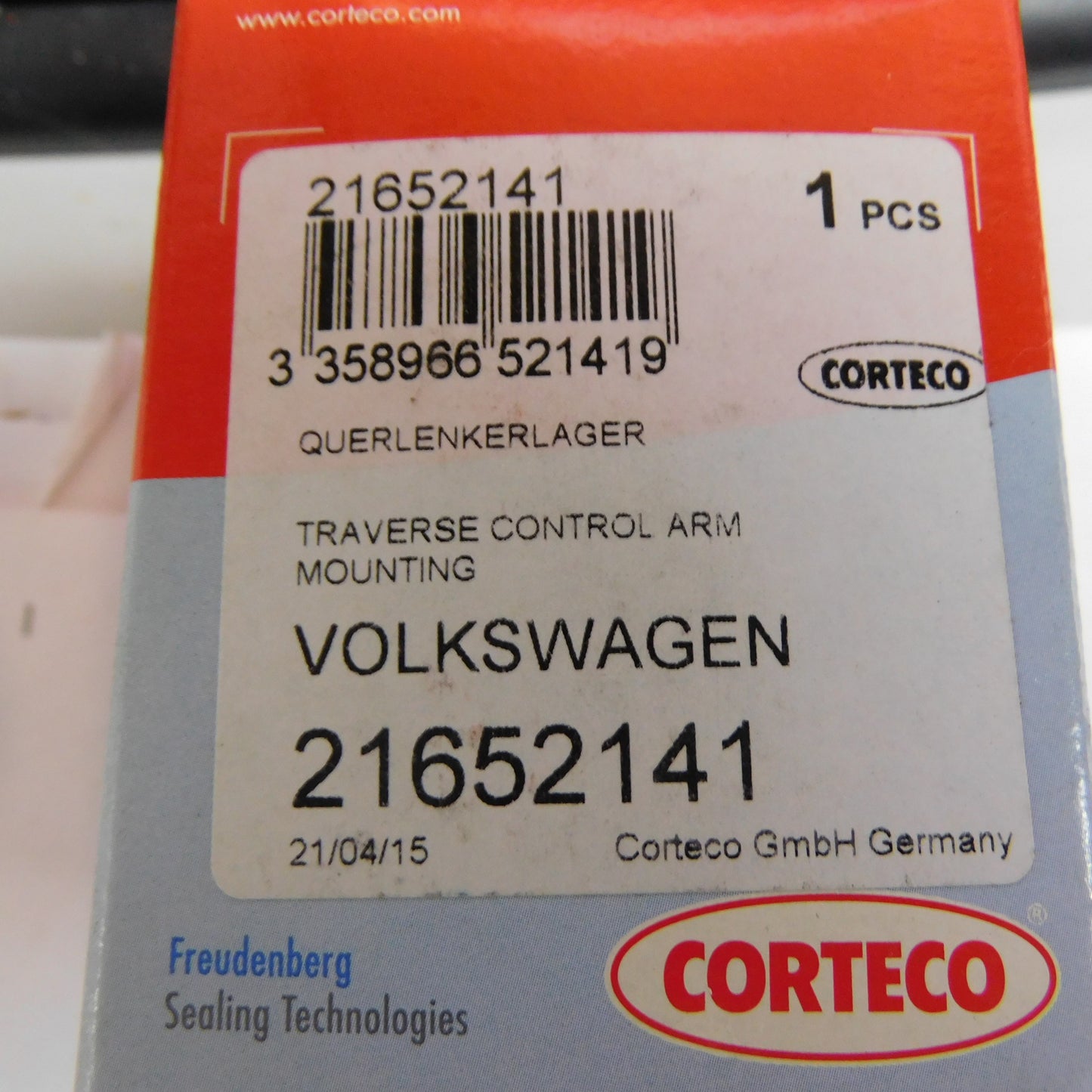 Querlenkerlager Lagerung Lenker 21652141 Corteco VW Passat Golf Polo Corrado Jetta Vento Caddy Seat Ibiza Toledo Cordoba