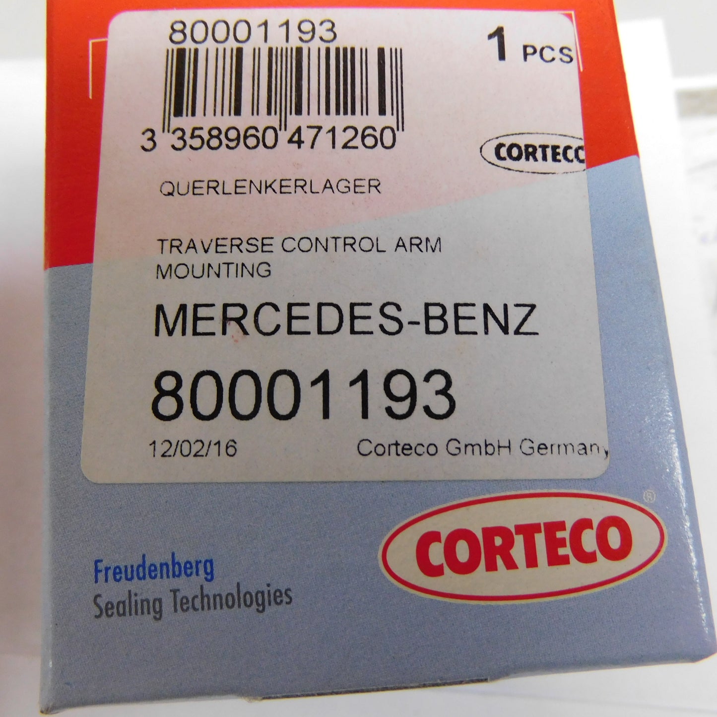 Lagerung Radlagergehäuse Hersteller Corteco 80001193 Corteco Mercedes-Benz 190 W124 S SL E Klasse