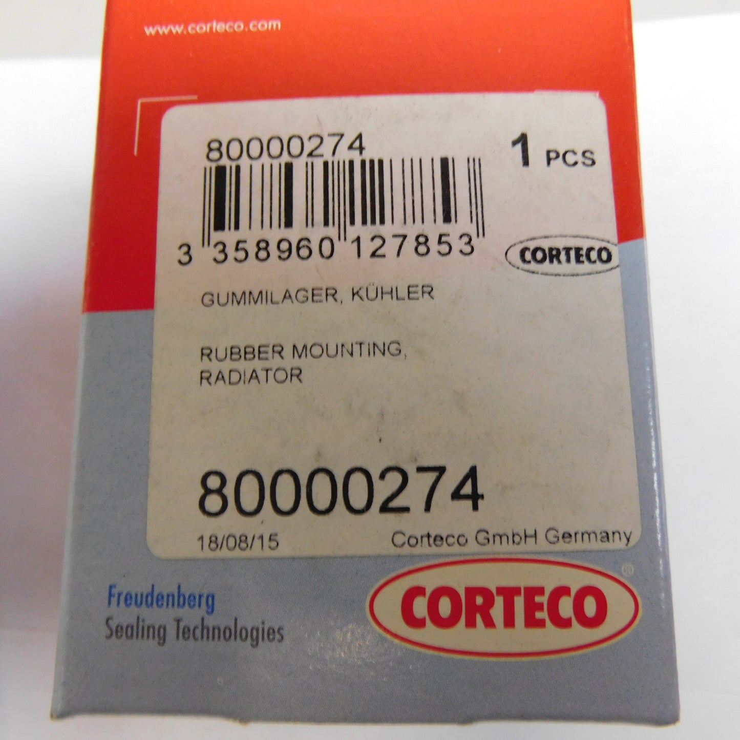 Kühlerlager Gummilager Kühler 80000274 Corteco Audi 80 90 100 C2 C3 B2 B3 B4 VW Passat Transporter T3