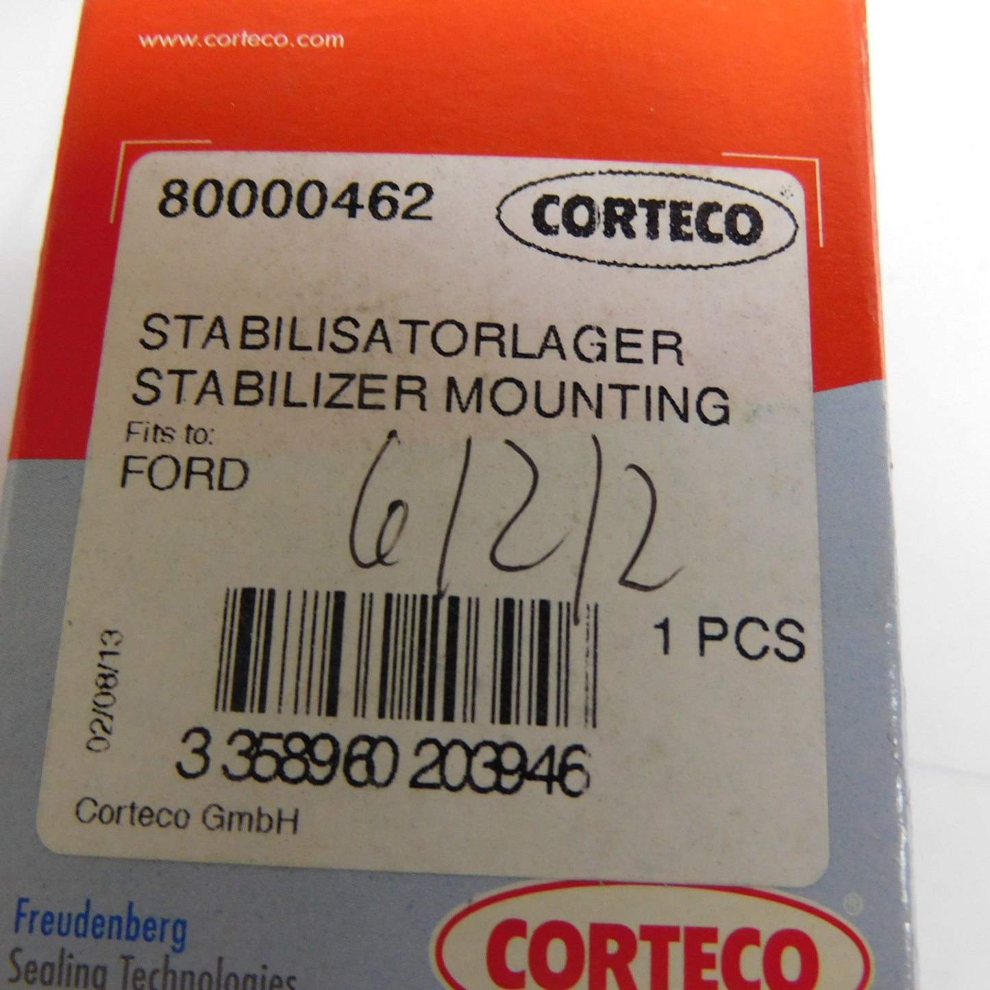Lagerung Stabilisator Stabigummis 80000462 Corteco Ford Fiesta Mk4 Ka