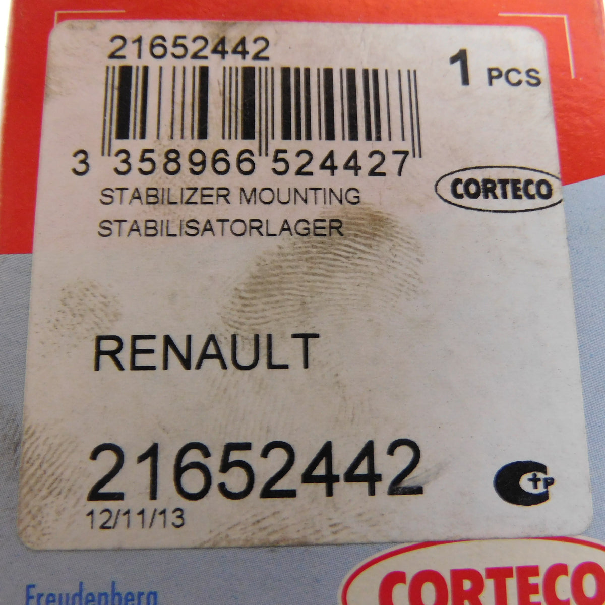 Lagerung Stabilisator Stabigummis 21652442 Corteco Renault Megane Clio Kangoo