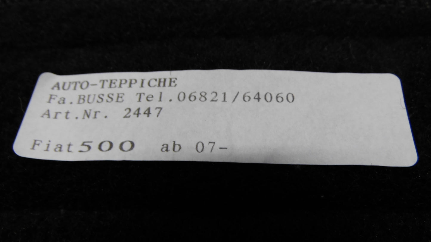 Auto Teppich Fußmatten Satz Stoff schwarz 2447 Fiat 500 ab 07