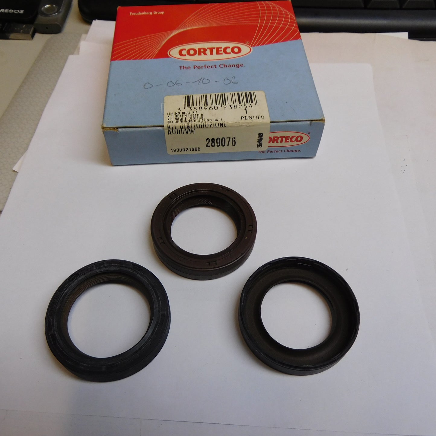 Wellendichringsatz Motor 289076 Corteco Audi Ford Skoda Toyota Seat VW Golf