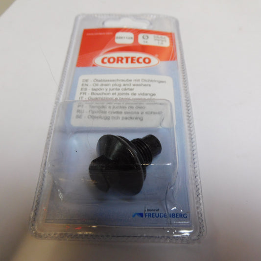Ölablassschraube M 14 x 1,50 x 20 Schlüsselweite: 13 mit Dichtring 220112S Corrteco Citroen Peugeot Ford