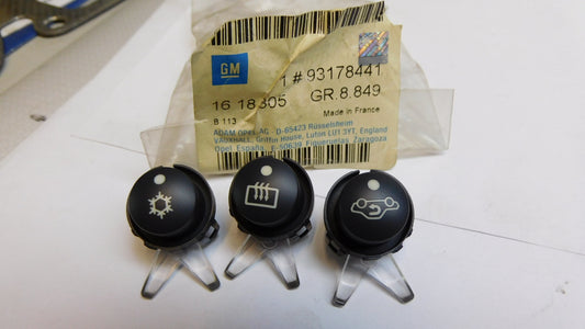 Knopf Set Umluft Heizung Klima 1618305 93178441 Opel Meriva A