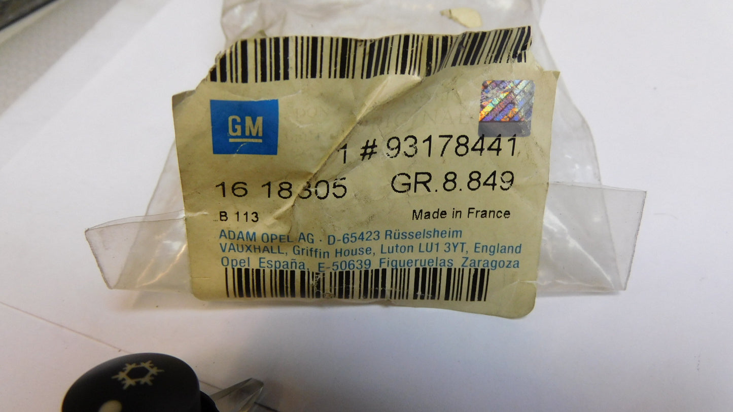 Knopf Set Umluft Heizung Klima 1618305 93178441 Opel Meriva A
