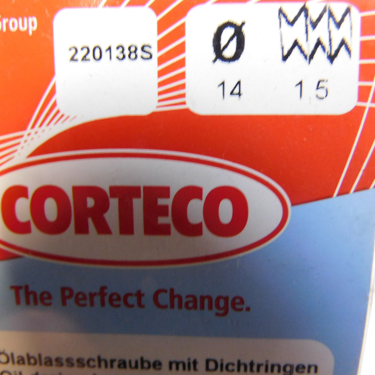 Ölablassschraube M 14 x 1,50 x 12 Schlüsselweite: 22 mit Dichtring 220138S Corteco Opel