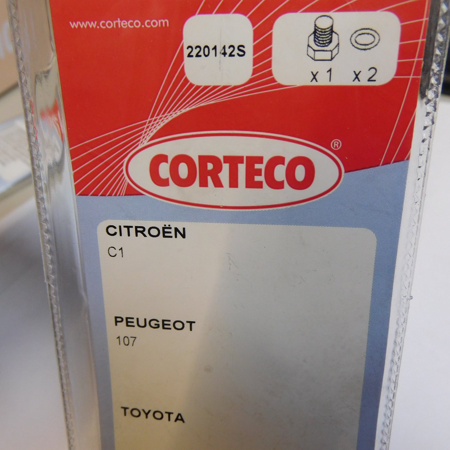 Ölablassschraube M 12 x 1,25 x 16,5 Schlüsselweite 14 220142S Corteco Citroen C1 Peugeot 107 Toyota