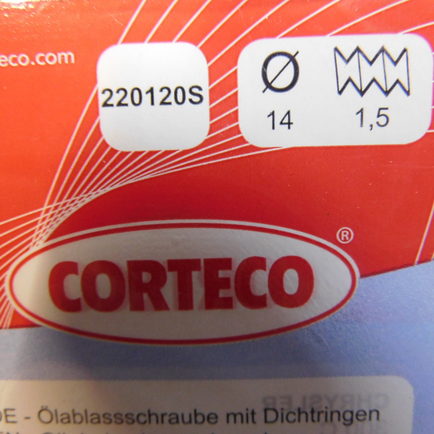 Ölablassschraube M 14 x 1,50 mit Dichtring 220120S Corteco Chrysler Mercedes 190 C E Klasse