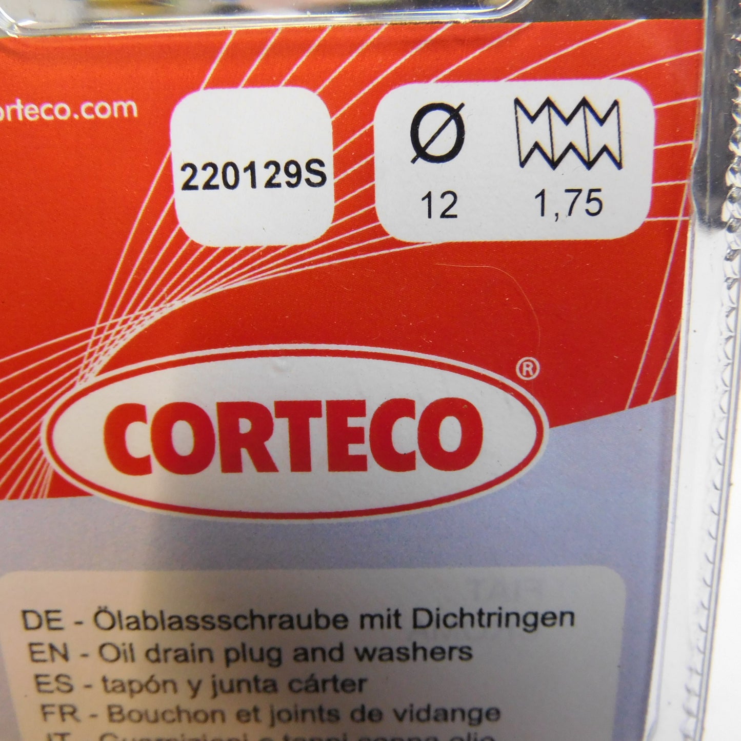 Ölablassschraube M 12 x 1,75 x 17 Schlüsselweite 15 mit Dichtring 220129S Corteco Fiat Croma Opel Vectra