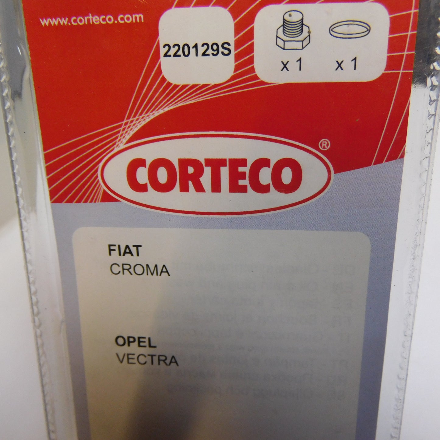 Ölablassschraube M 12 x 1,75 x 17 Schlüsselweite 15 mit Dichtring 220129S Corteco Fiat Croma Opel Vectra