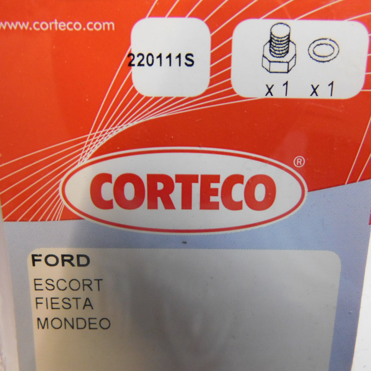 Ölablassschraube M 14 x 1,50 x 15 Schlüsselweite 13 mit Dichtring 220111S Corteco Ford Escort Fiesta Mondeo