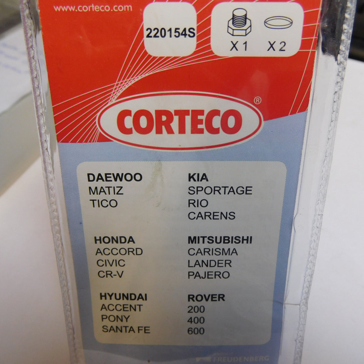 Ölablassschraube M 14 x 1,5 x 11 mit Dichtring 220154S Corteco Kia Honda Hyundai Rover Mitsubishi Daewoo
