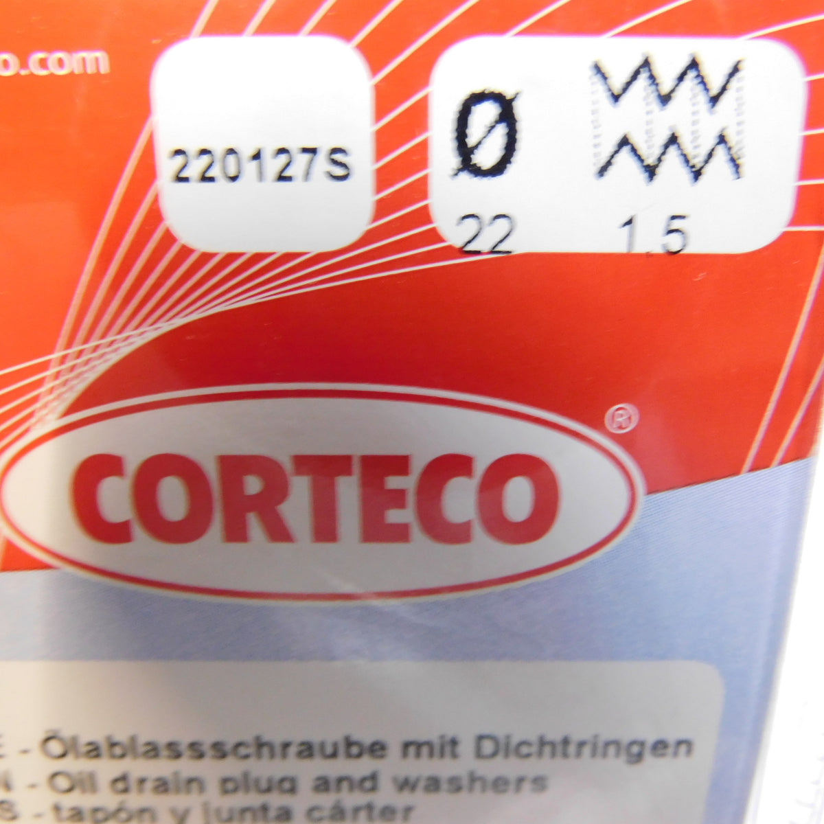 Ölablassschraube M22x1,5x13 Schlüsselweite 12 mm 220127S Corteco Citroen Jumpy Opel Peugeot Expert