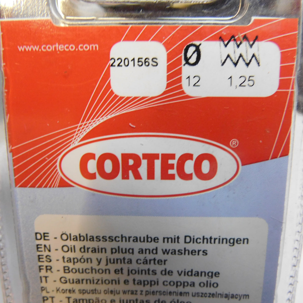 Ölablassschraube M 12 x1,25 x 13 mit Dichtring 220156S Corteco Alfa Romeo Mito Fiat Lancia Delta