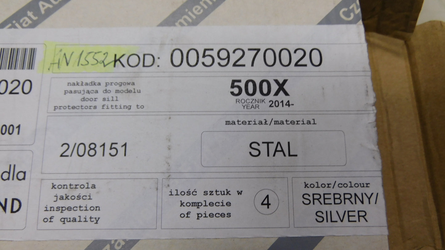 Einstiegsleisten Türschwellerleisten Edelstahl Satz 0059270020 Fiat 500X 500 X Abarth
