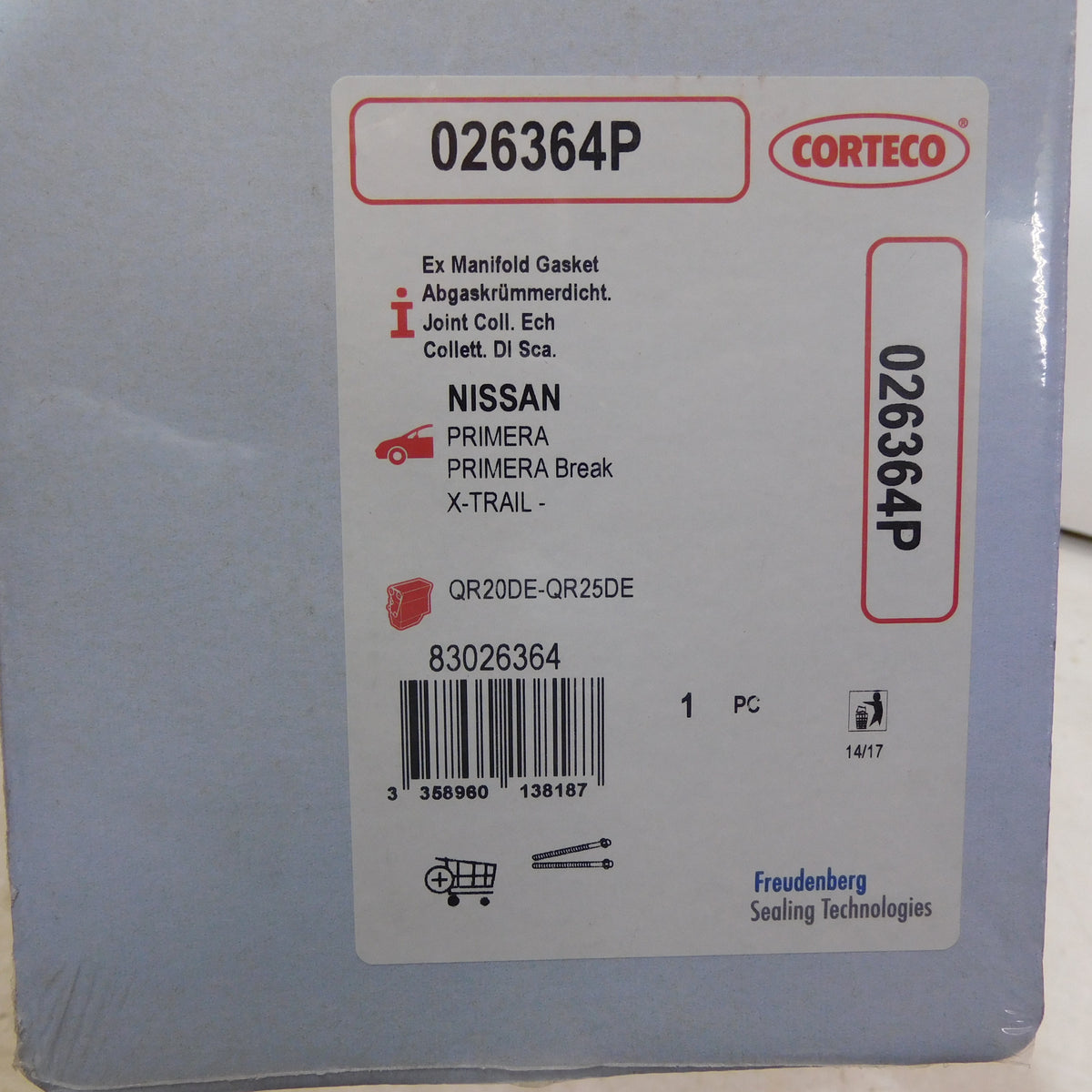 Abgaskrümmerdichtung 026364P Corteco Nissan Primera X Trail QR20DE QR25DE