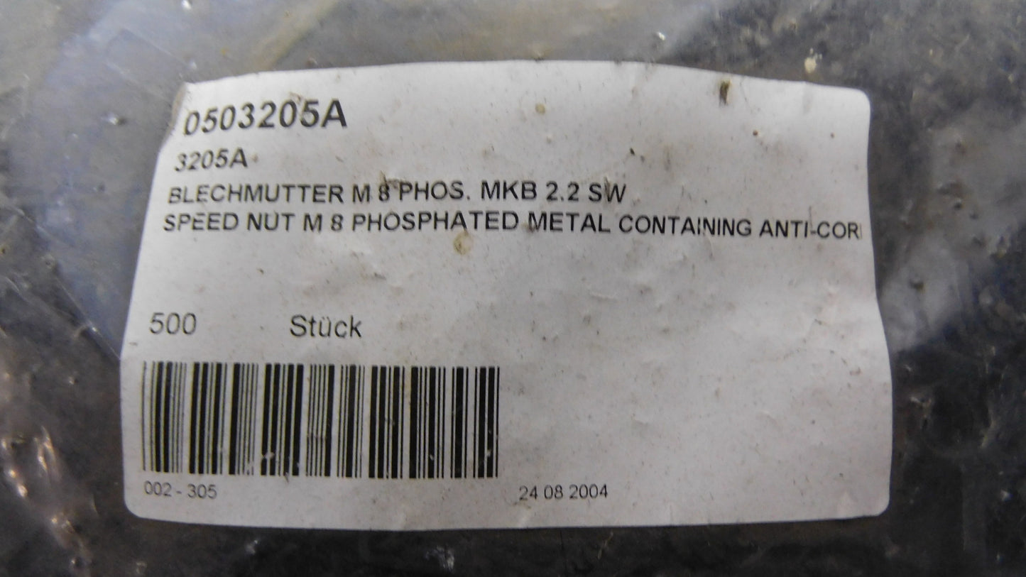 Blechmutter M8 phosphortiert 0503205A / 3205 A MBK