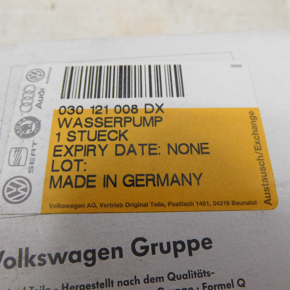 Wasserpumpe Pumpe mit Dichtung 030121008DX VW Polo Golf Vento Skoda Felicia Oktavia Seat