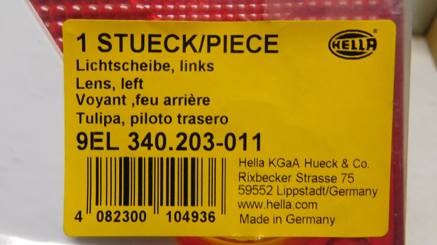 Lichtscheibe Heckleuchte links mehrfarbig für Anhänger 9EL340203011 HELLA Kögel DAF Liebherr Krone