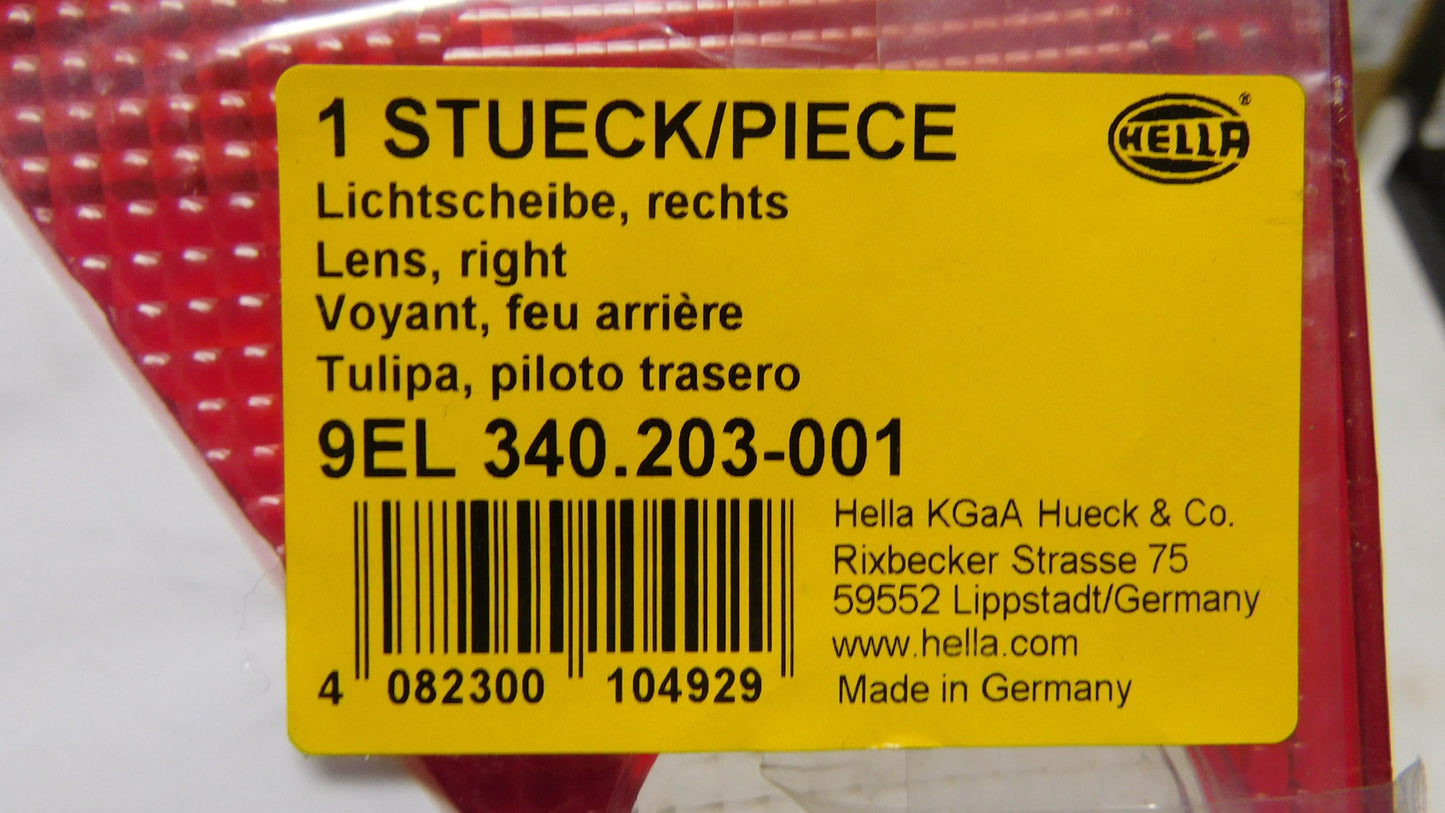 Lichtscheibe Heckleuchte rechts mehrfarbig für Anhänger 9EL340203001 HELLA Kögel DAF Liebherr Krone