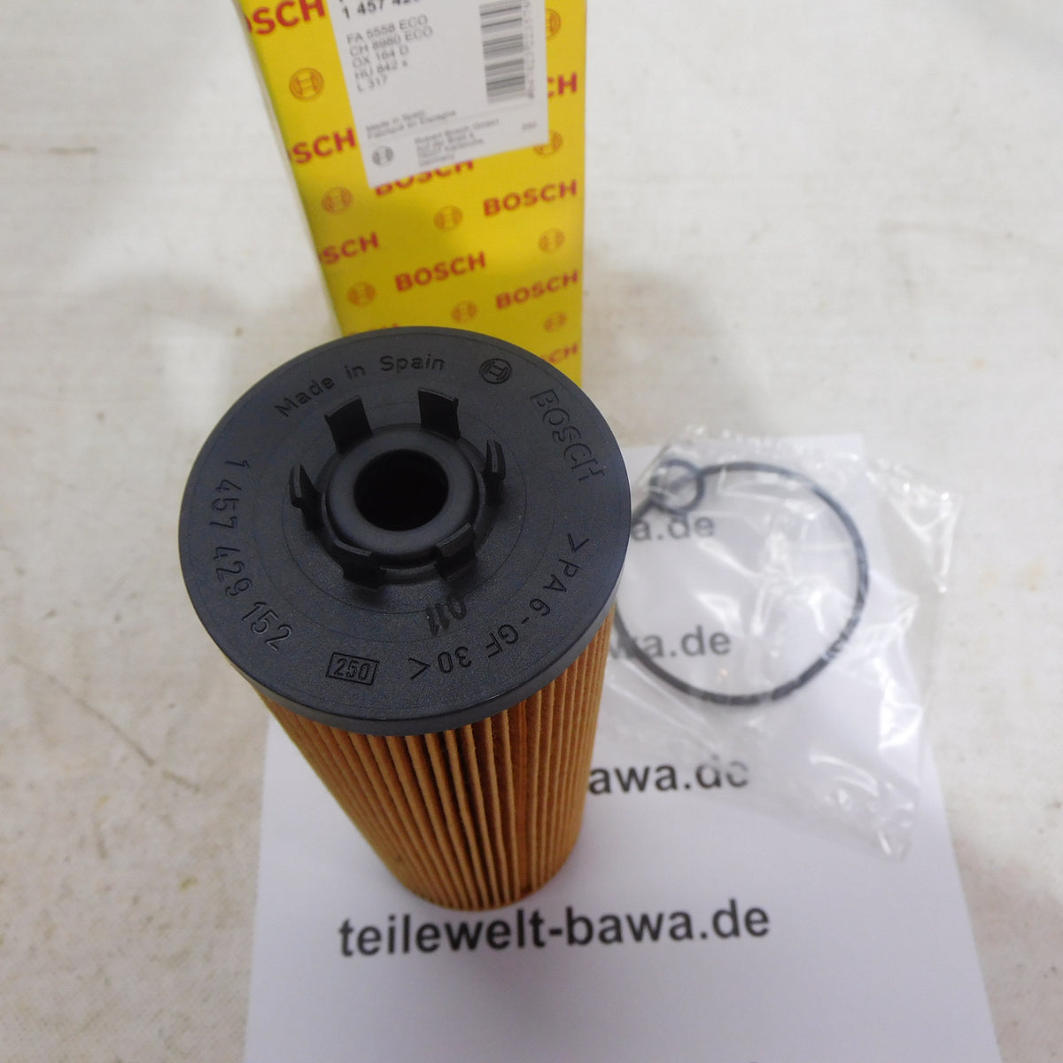 Ölfilter Filtereinsatz 1457429152 Bosch Audi A4 A6 A8 Skoda Superb VW Passat