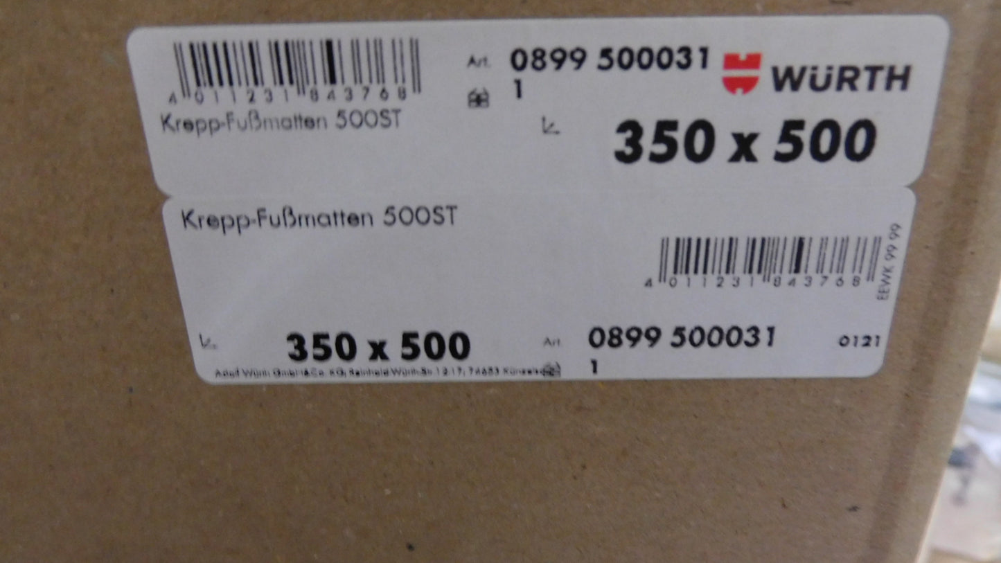 Krepp Einweg Fußmatten Fußraumschoner 500 Stück 113010 Würth Berner 500 x 350