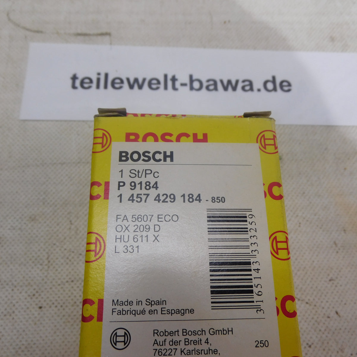 Ölfilter Filtereinsatz 1457429184 Bosch Renault Twingo Kangoo Clio