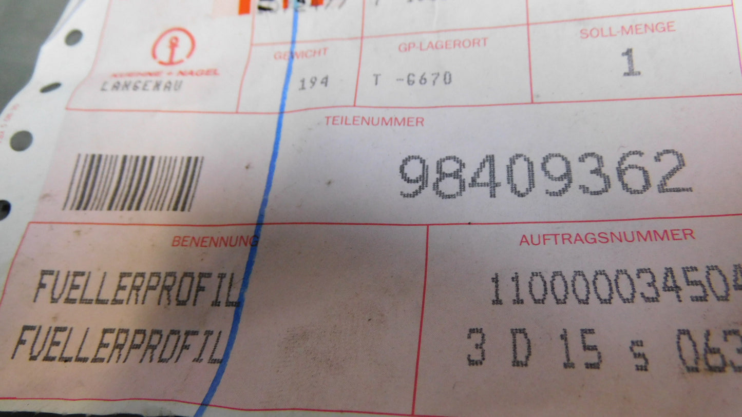 Dichtrahmen Seitenfenster Dichtung rechts 98409362 Iveco Eurocargo Eurotech