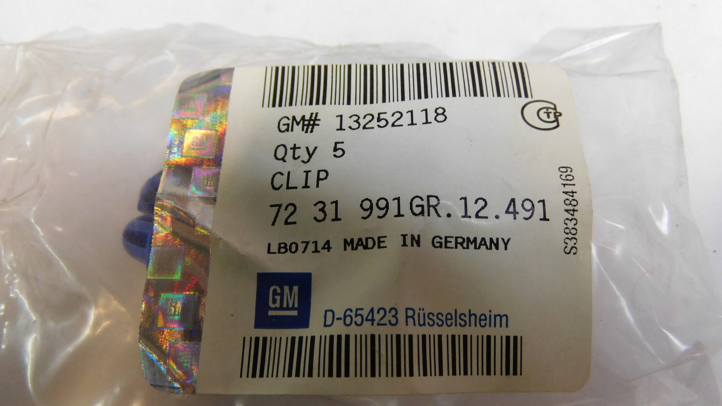 Clip Türverkleidung Inhalt 5 Stück 13252118 7231991 Opel Astra Corsa Meriva Insignia