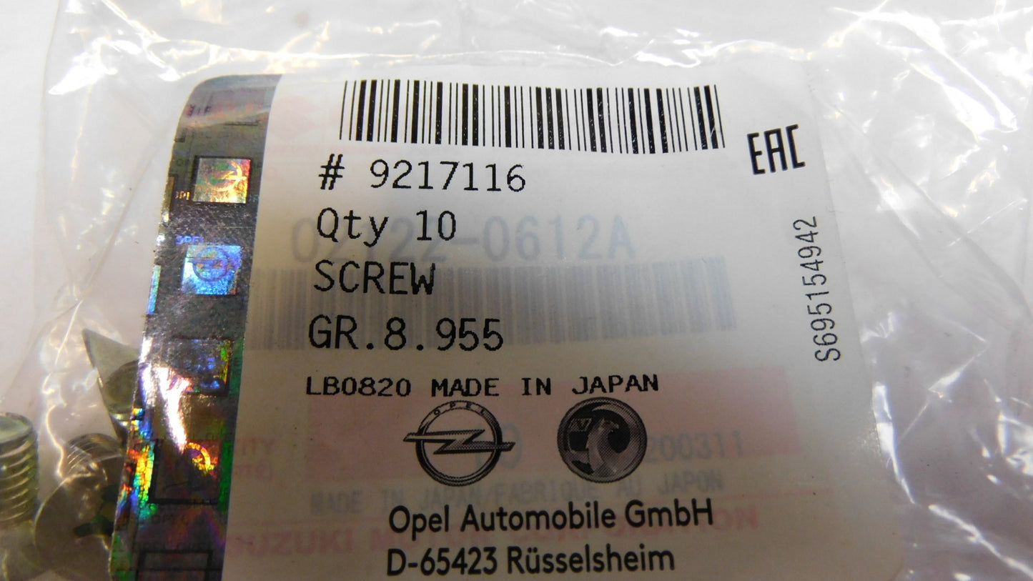 Schraube Bremsscheibe 9217116 Opel Agila Renault 10 12 14 16 17 18 Suzuki 02122-0612A